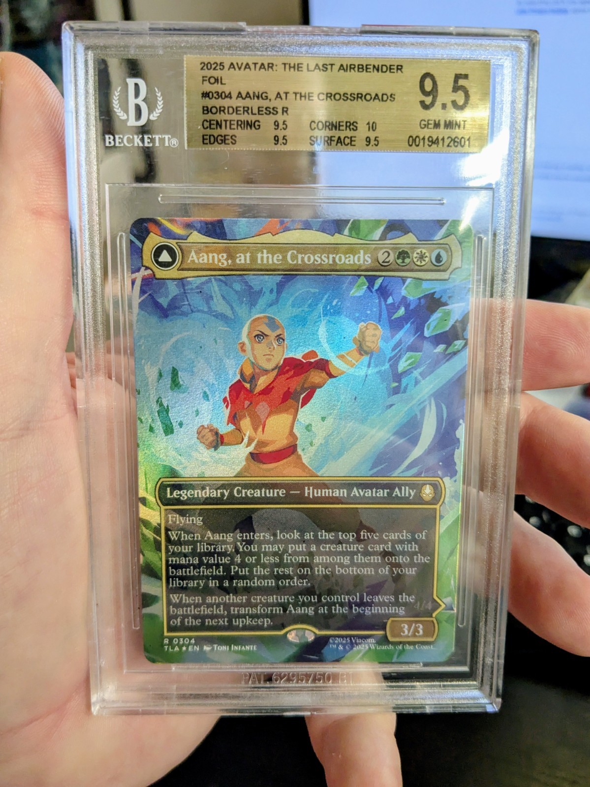 MTG FOIL AVATAR Aang, at the Crossroads BGS GRADE 9.5 MTG FOIL AVATAR Aang, at the Crossroads BGS GRADE 9.5