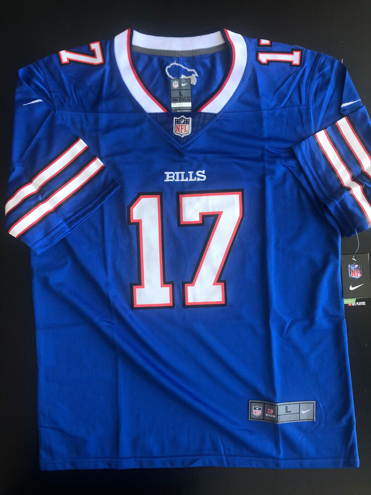 Nike Men\'s On Field Josh Allen #17 Buffalo Bills Blue Jersey Size Large NWT