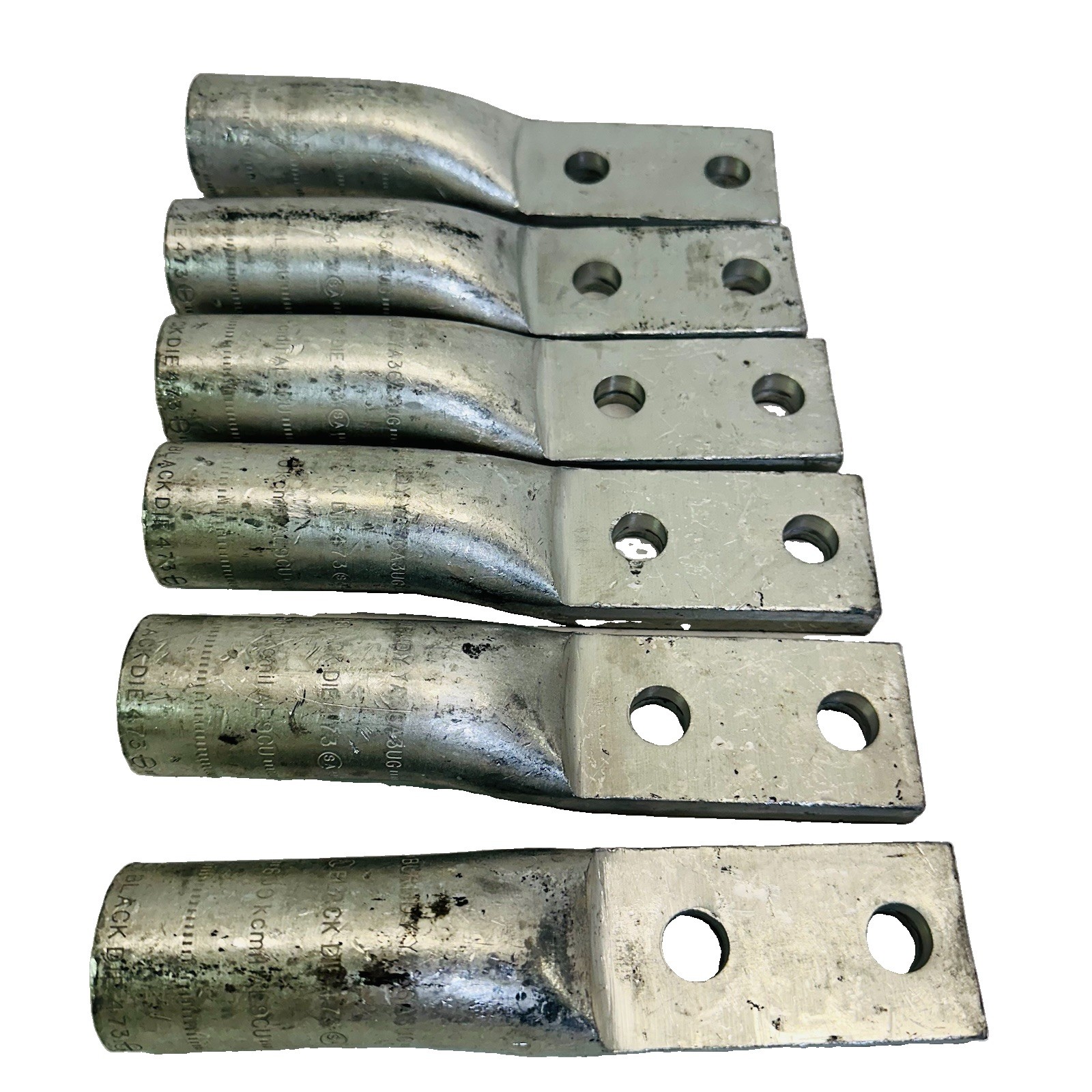 (LOT OF 6) Burndy YA36A3UG Compression Lug 2-Hole (LOT OF 6) Burndy YA36A3UG Compression Lug 2-Hole