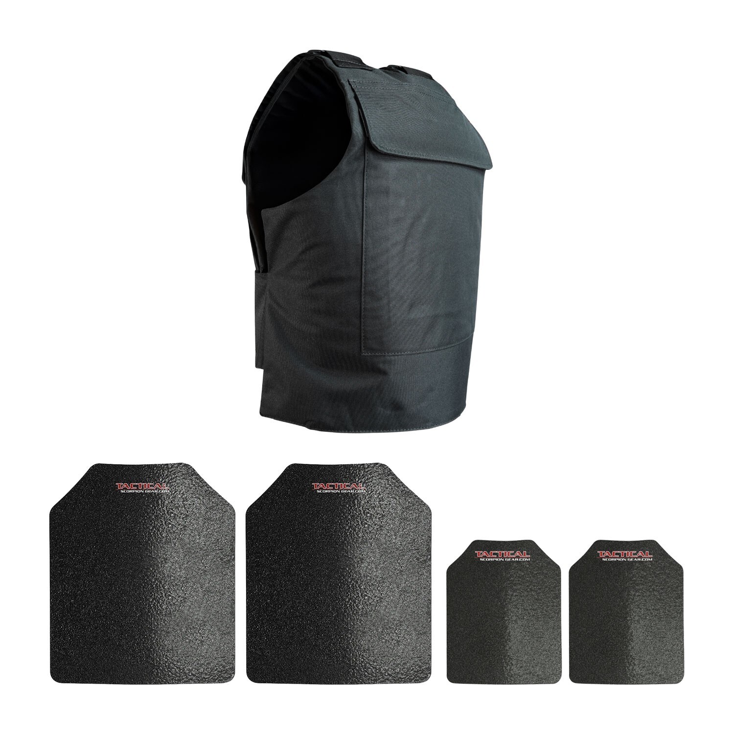 Complete Level III AR500 Steel Body Armor With Dual Pocket Lightweight Vest