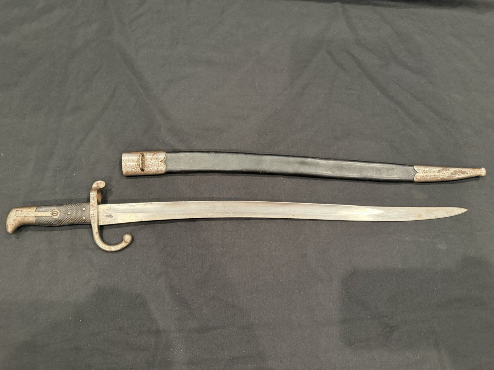 Pre- WWI WW1 Danish M1867 Remington Rolling Block Sword Bayonet w/ Scabbard Pre- WWI WW1 Danish M1867 Remington Rolling Block Sword Bayonet w/ Scabbard