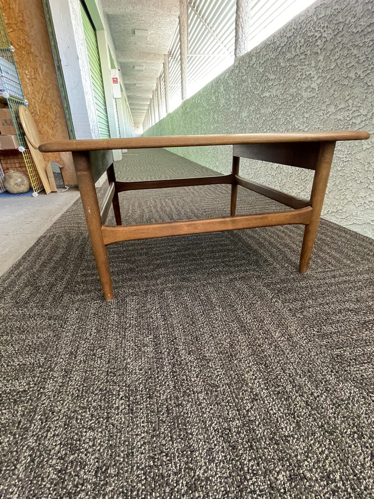 Vintage Gunnar Schwartz Mid Century Modern Danish Square Teak Coffee/Side Table