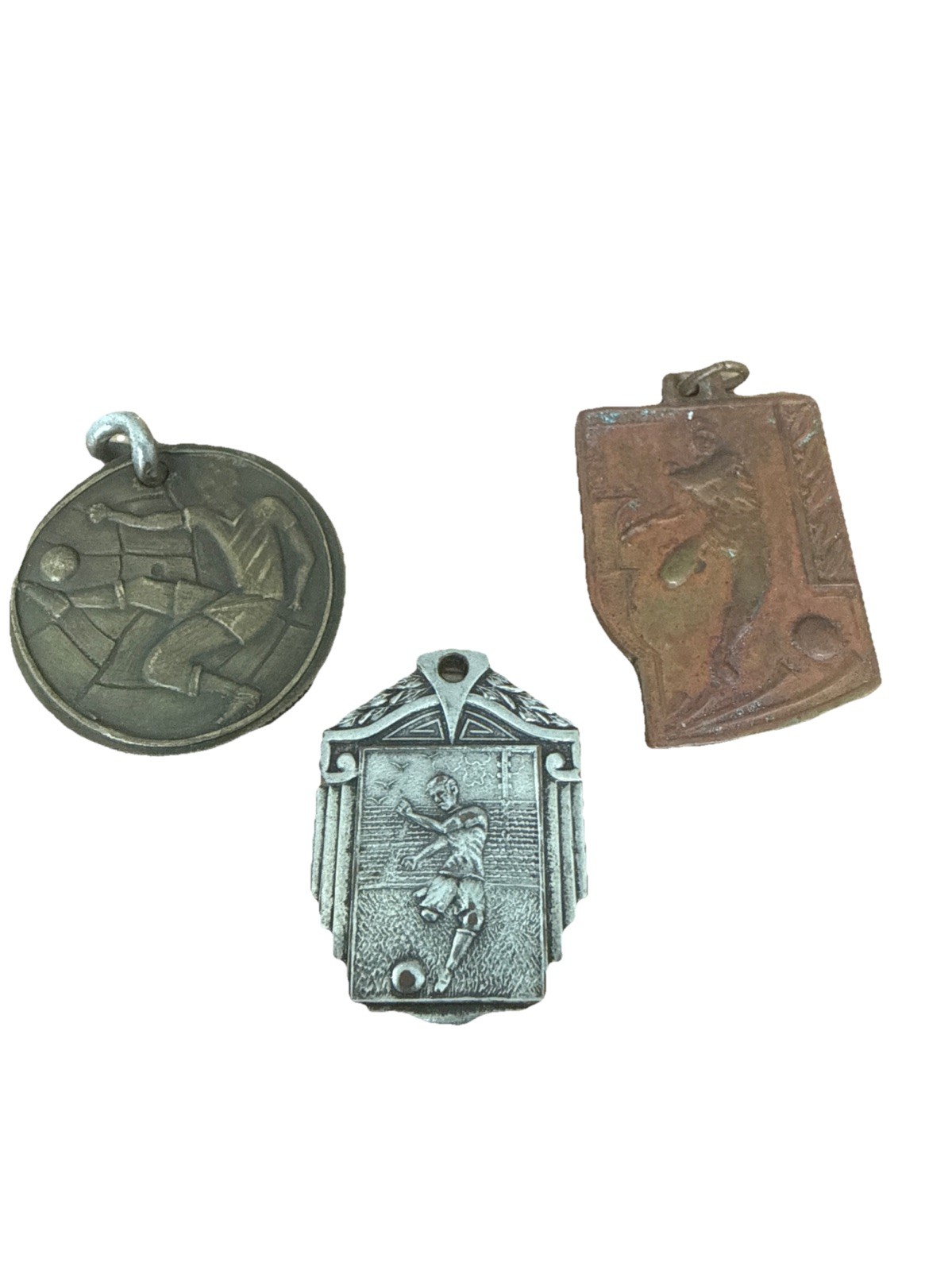 “Vintage Soccer Football Medal Charm Lot (3) European/South American”