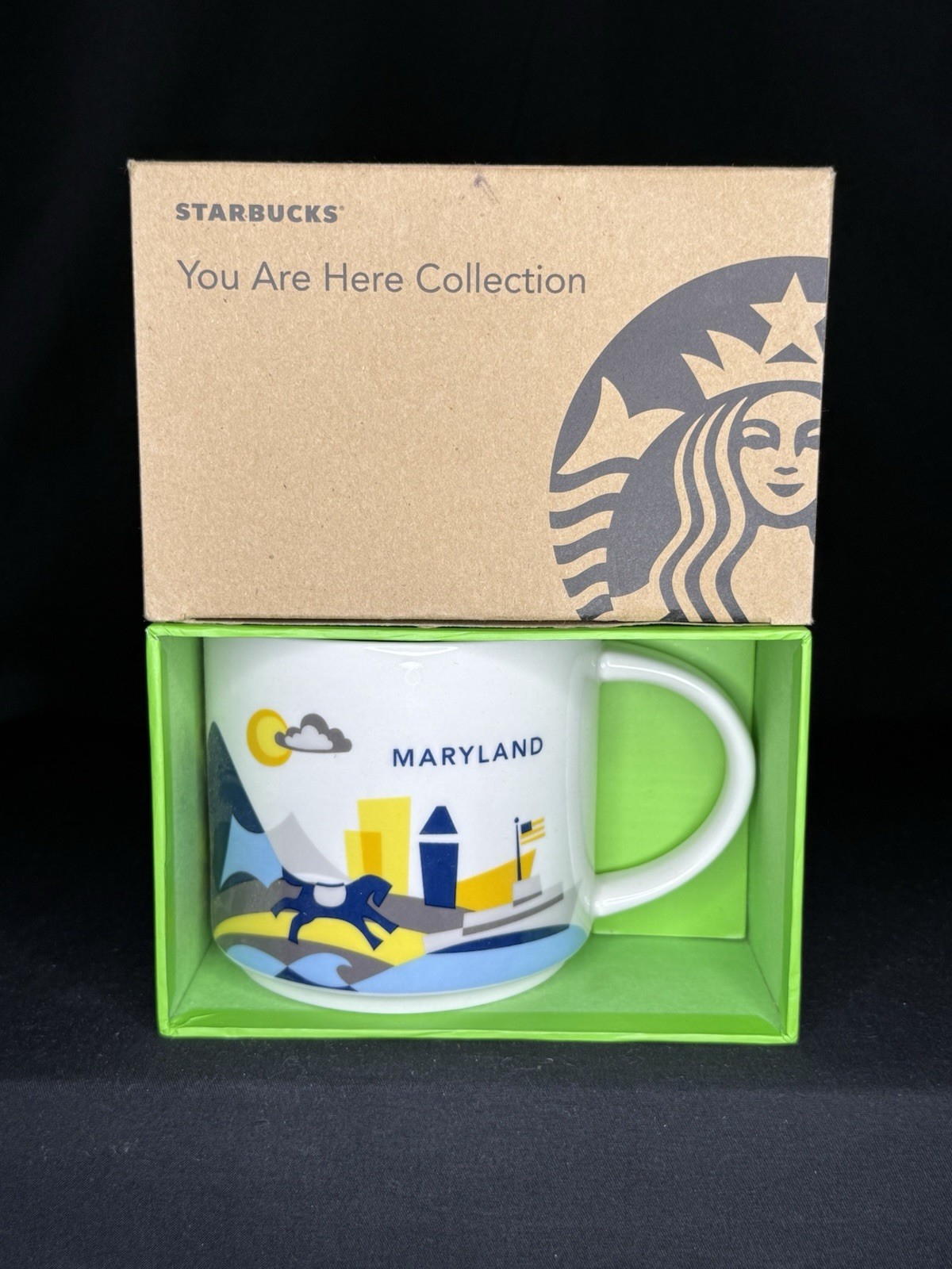 Starbucks Maryland You Are Here Series Collection 14oz Coffee Tea Mug Cup NIB Starbucks Maryland You Are Here Series Collection 14oz Coffee Tea Mug Cup NIB
