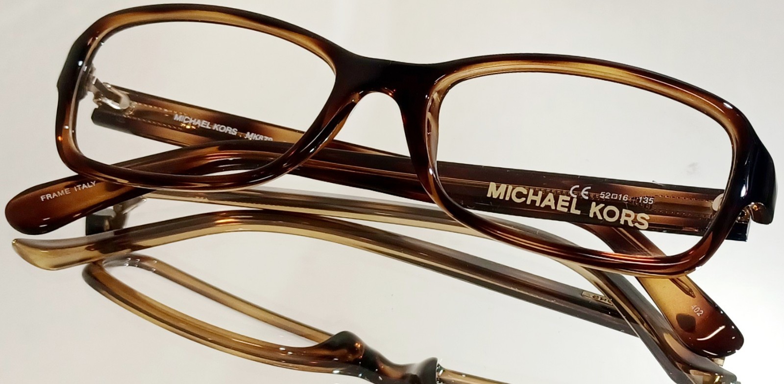 Originale MICHAEL KORS MK 879 206 Eyeglasses HAVANA BROWN New Plastic 52-16-135