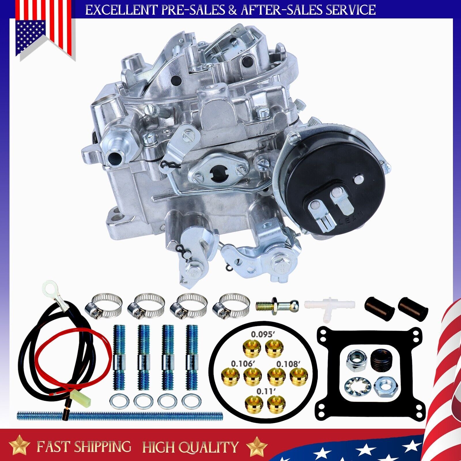 4 Barrel 650CFM Carburetor for Edelbrock #1906 AVS2 Cab with Electric Choke 🔥