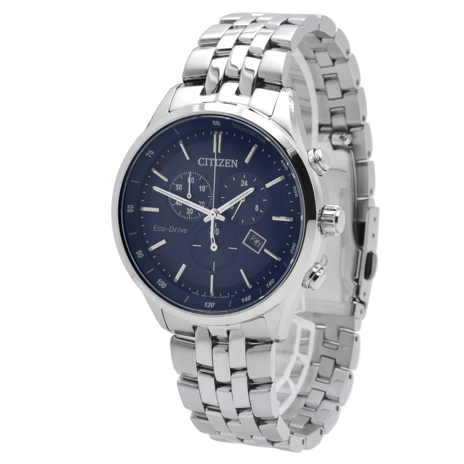 Citizen AT2141-52L Gent\'s Chrono Blue Dial Steel Bracelet Watch