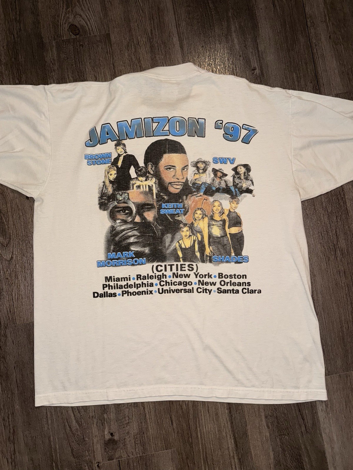 Rare Jamizon Fest Merch Vintage 1997 Size XL Keith Sweat Rap Tee 90s
