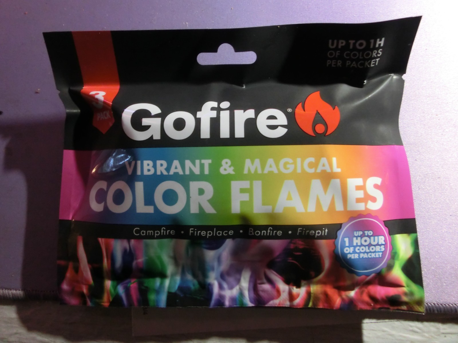 GoFire Northern Lights Color Flames   for Campfires and Fireplaces