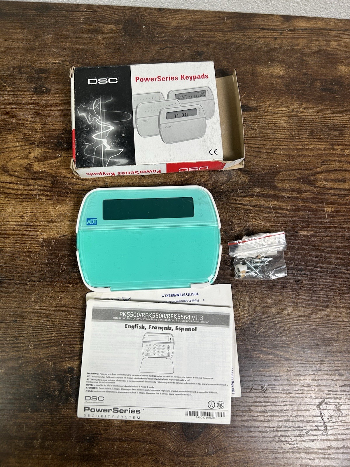 DSC PowerSeries PK5500ENG ADT 64-Zone LCD Full-Message Keypad