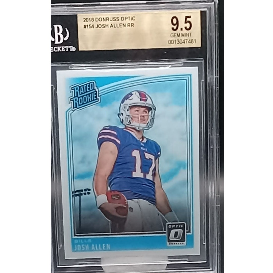 2018 Donruss Optic #154 Josh Allen Rated Rookie BGS 9.5