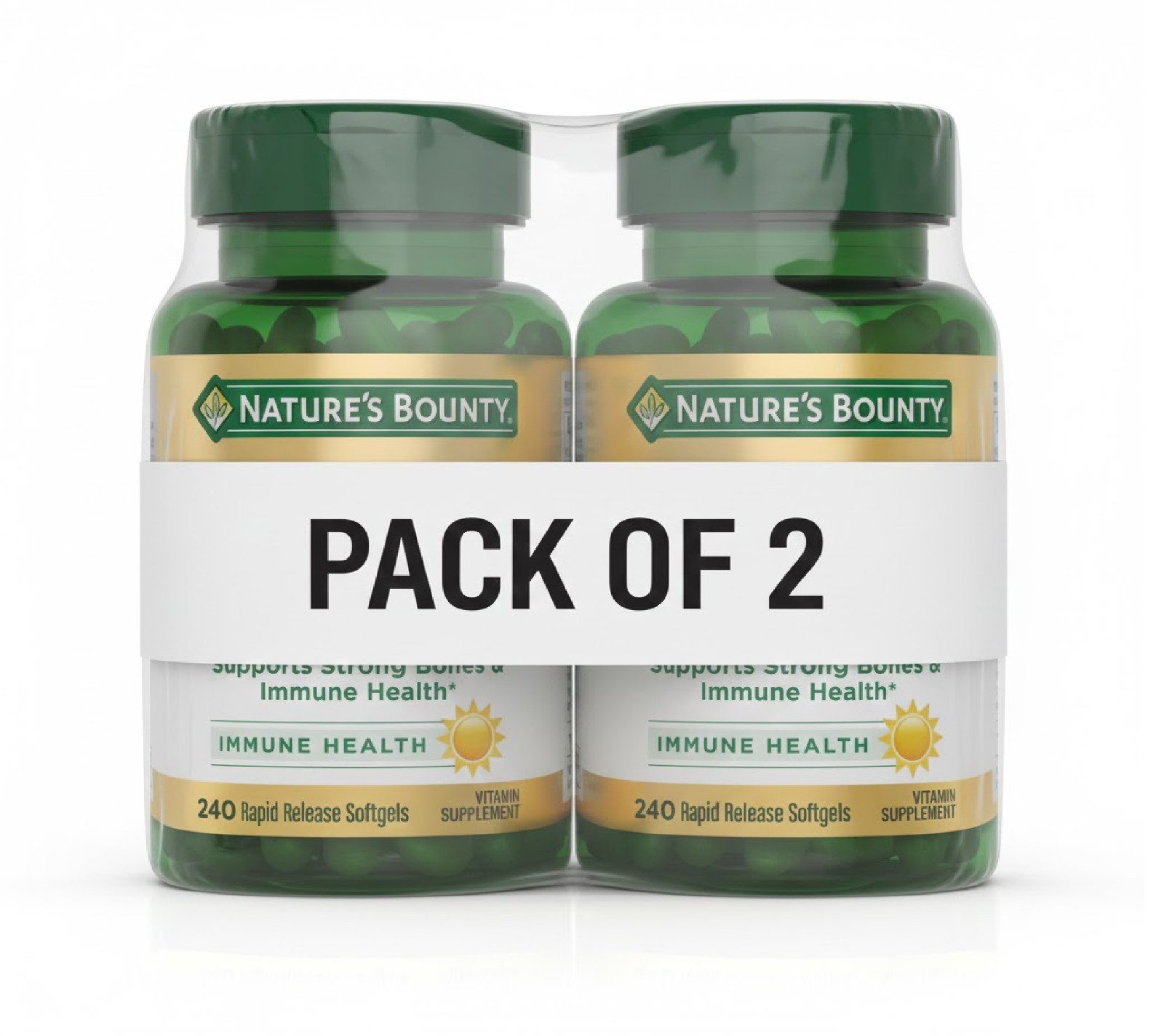 Nature\'s Bounty Vitamin D3 2000IU Immune Support Softgels 480 Count
