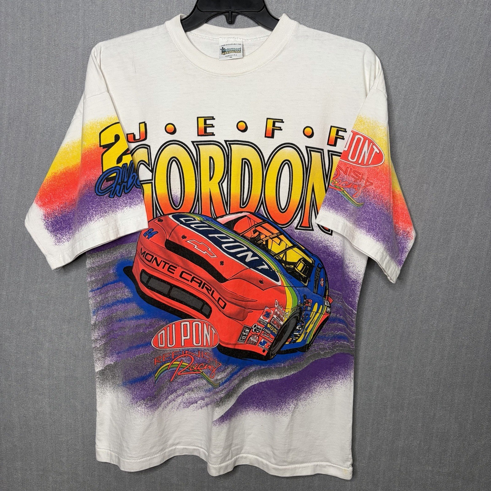 Vintage 1995 Jeff Gordon All Over Print Nascar Shirt XL Dupont Racing USA 90s Vintage 1995 Jeff Gordon All Over Print Nascar Shirt XL Dupont Racing USA 90s