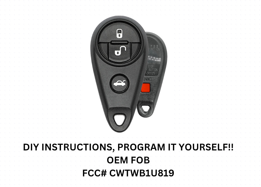DIY OEM 2010-2014 SUBARU KEYLESS REMOTE ENTRY CWTWB1U819, PROGRAM YOURSELF