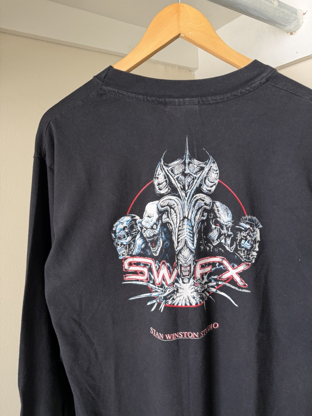 VTG 90s RARE Stan Winston Studio Shirt Size XL Predator Alien Terminator Movies