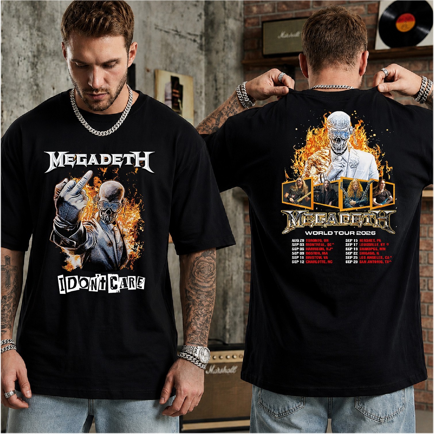 Megadeth World North America Tour 2026 Dates TShirt Megadeth World North America Tour 2026 Dates TShirt