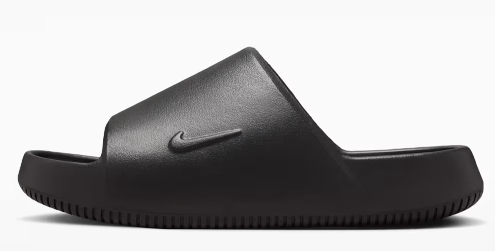 NIB Nike CALM Men's Slides Comfort Sandal, Black / Brown Gum Beige NEW IN BOX