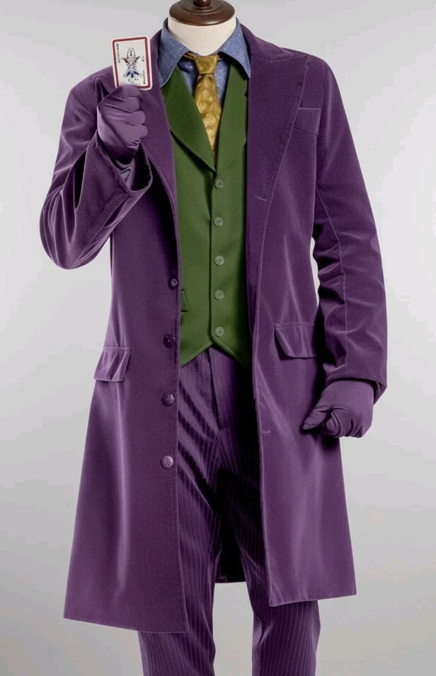 Men’s Joker Costume Purple Coat with Vest and Pants | Halloween Cosplay Suit