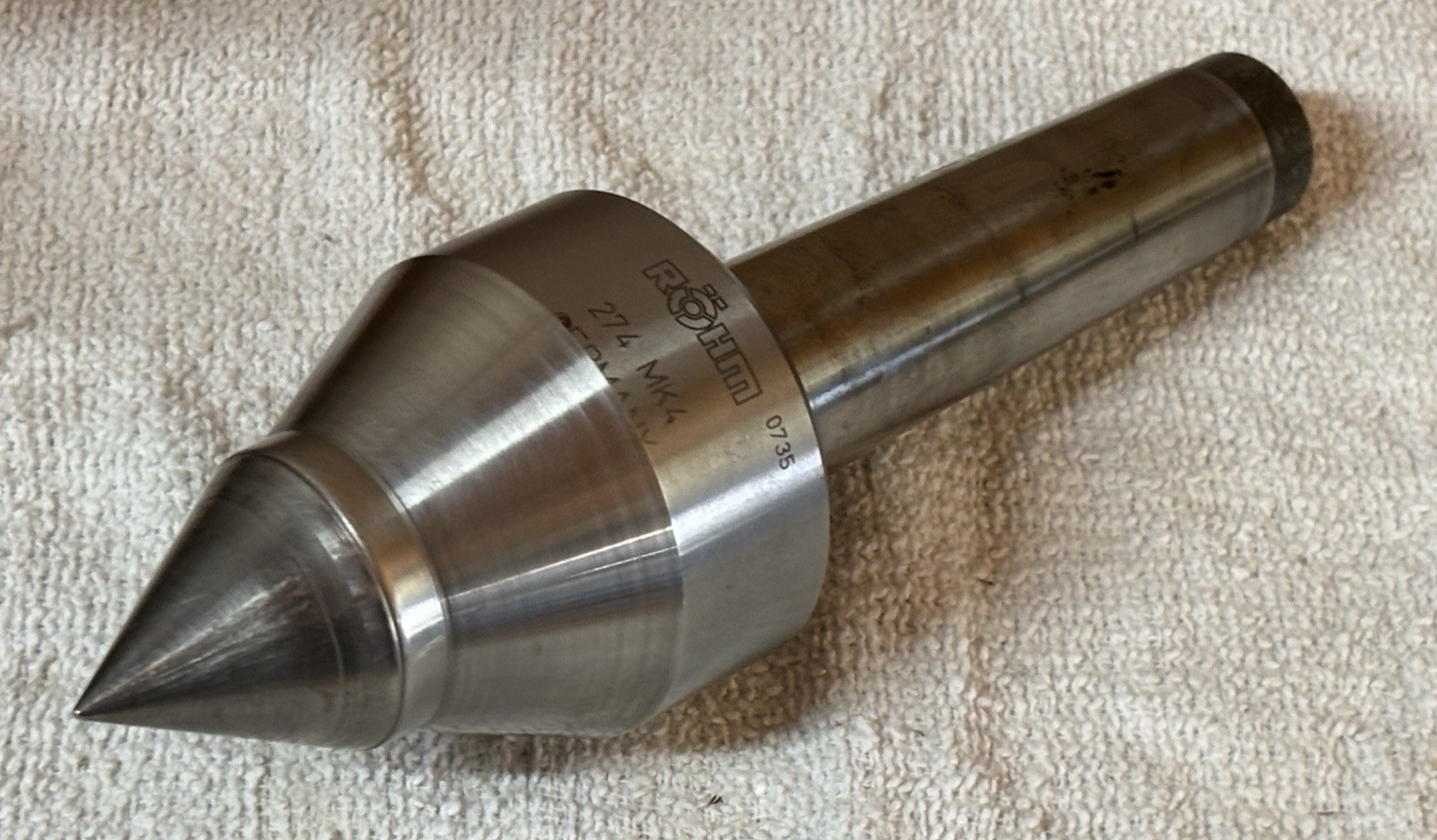 Rohm 274-MK4 Revolving Centering Taper #4 Morse Taper Live Center