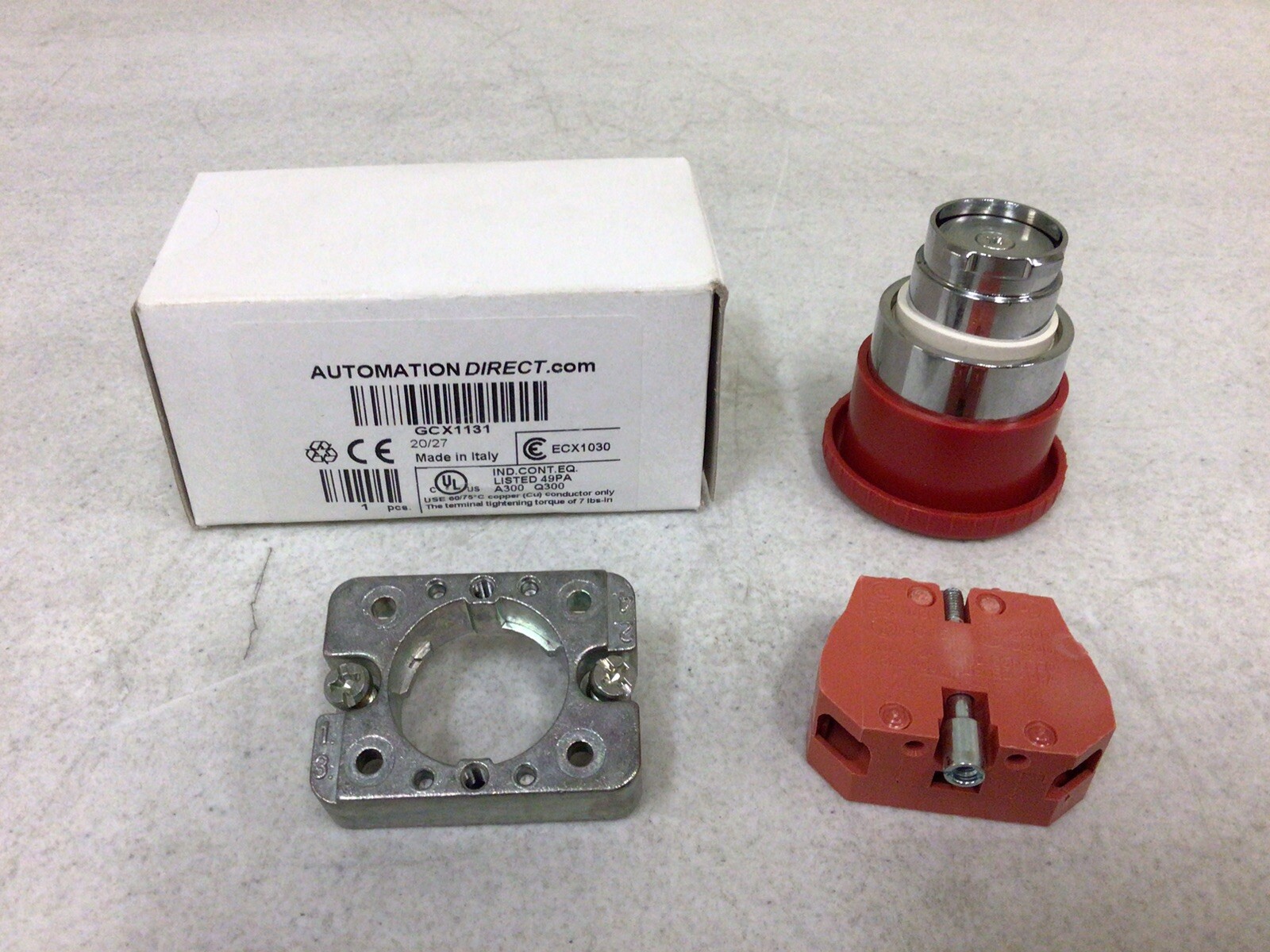 NEW, AUTOMATION DIRECT GCX1131 EMERGENCY STOP RED PUSH BUTTOM, 