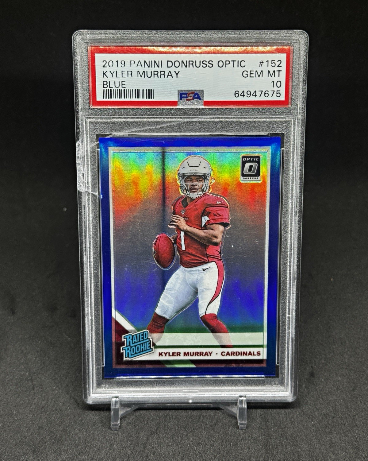 Panini 2019 Donruss Optic Kyler Murray Blue Prizm Rated Rookie #152 /150 PSA 10 Panini 2019 Donruss Optic Kyler Murray Blue Prizm Rated Rookie #152 /150 PSA 10