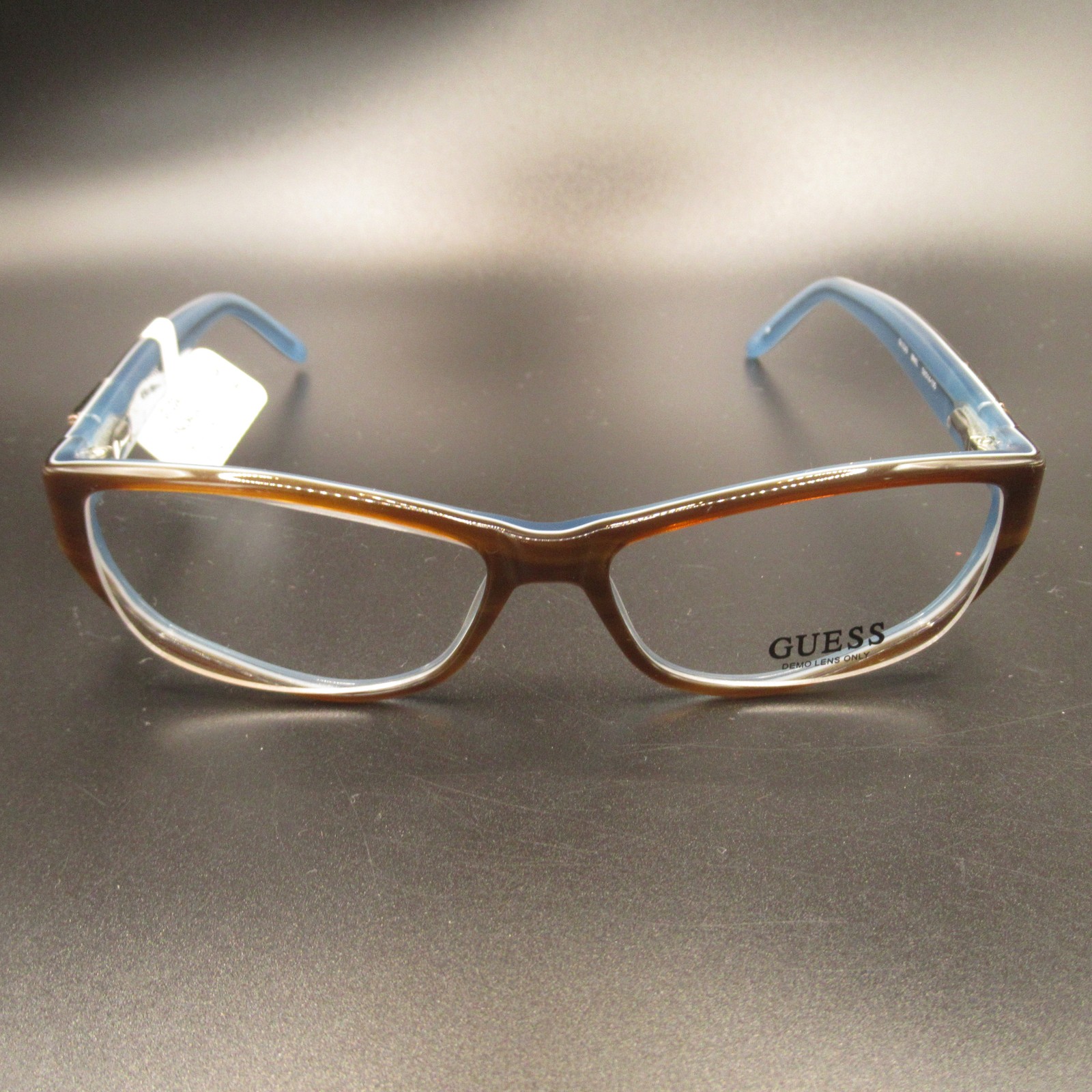 GUESS GU2243 Eyeglass Frames Brown Teal Rectangle Women\'s 53-14-135 New