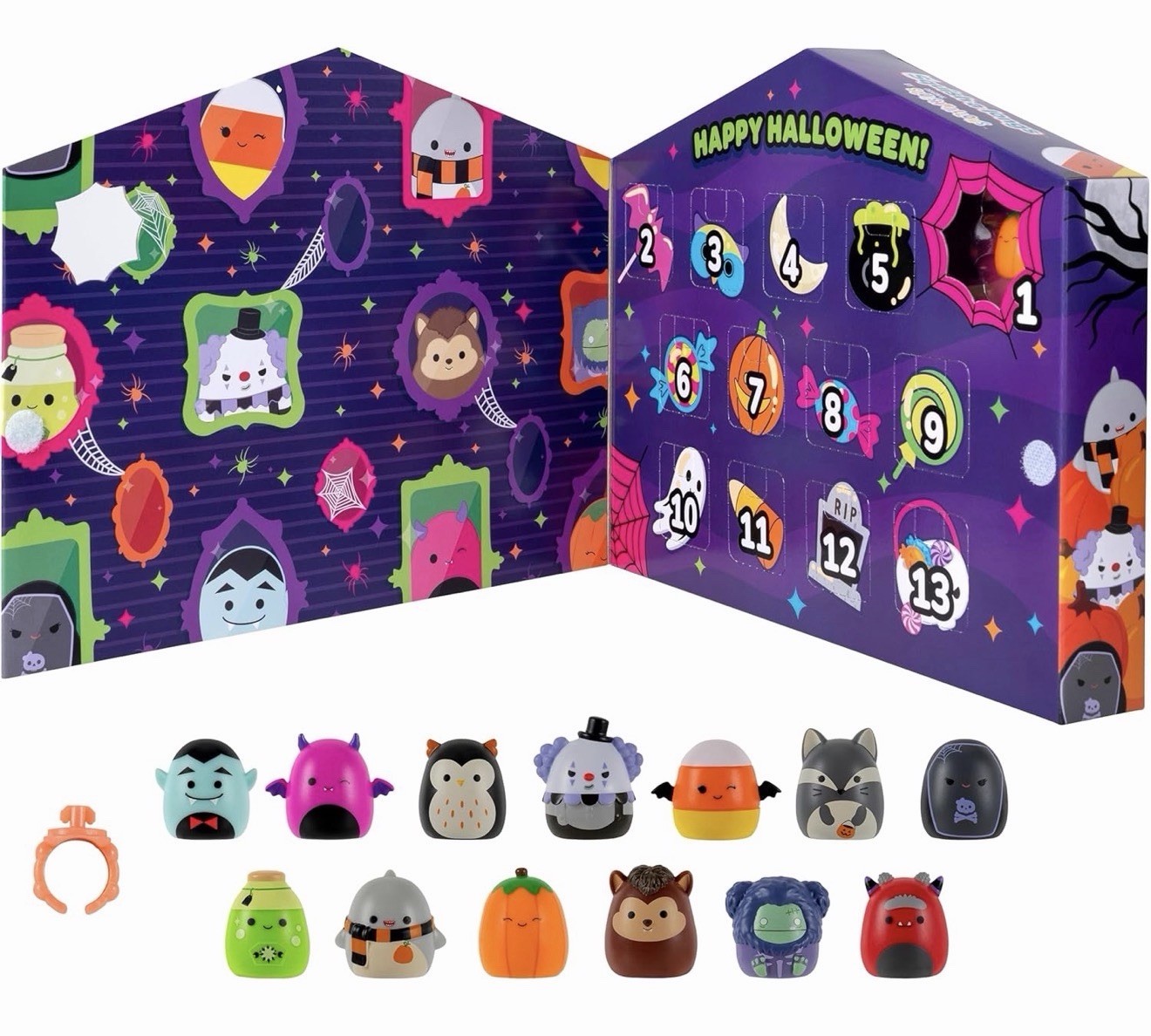 Squish-a-Longs Halloween Squishy Squishmallow Countdown Calendar [x13 Mini] 1”