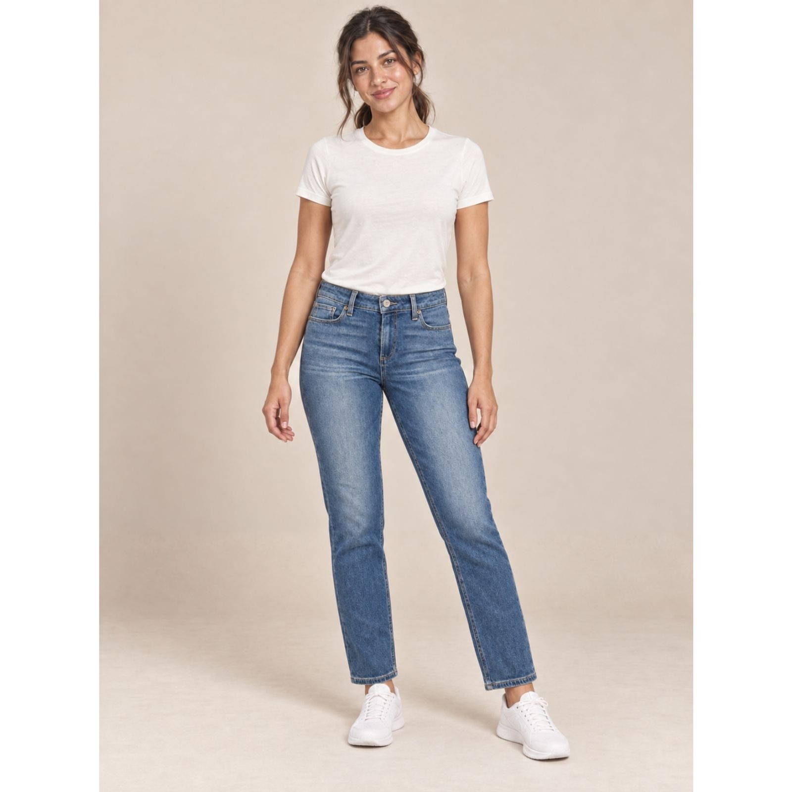 PAIGE Skyline Skinny Crop Jeans Women 30 Medium Wash Stretch Denim