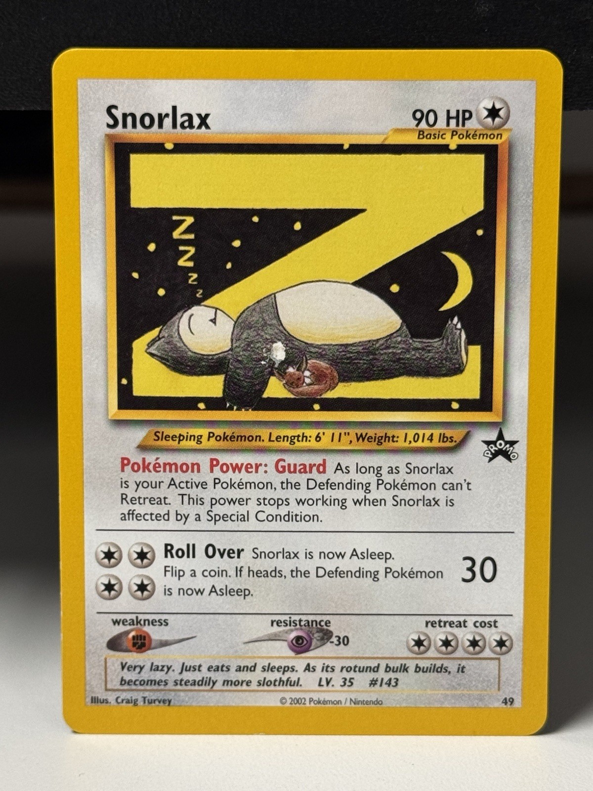 Snorlax 49/53 Wotc Promo Pokemon Vintage HP