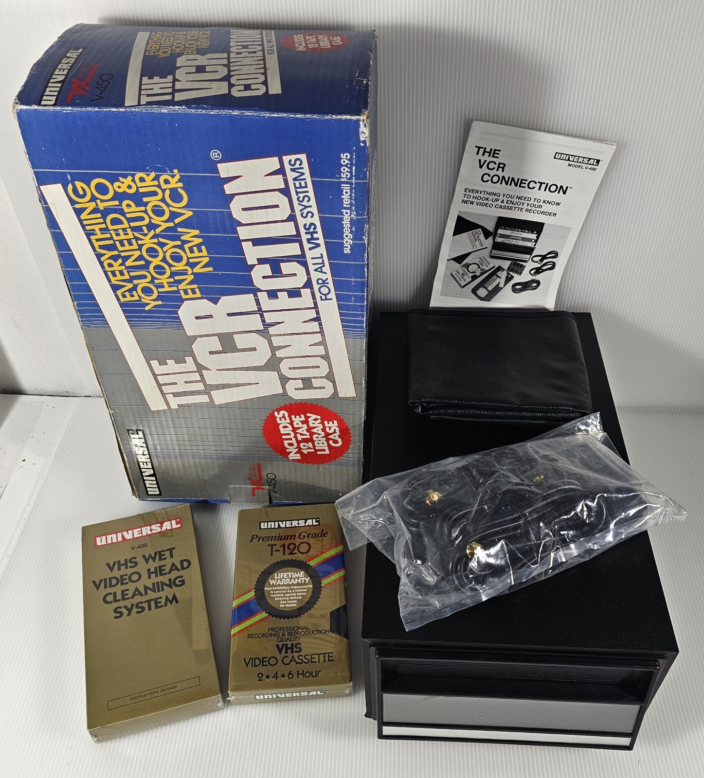 New Vintage 1986 VHS VCR Tape Storage Case Set RARE