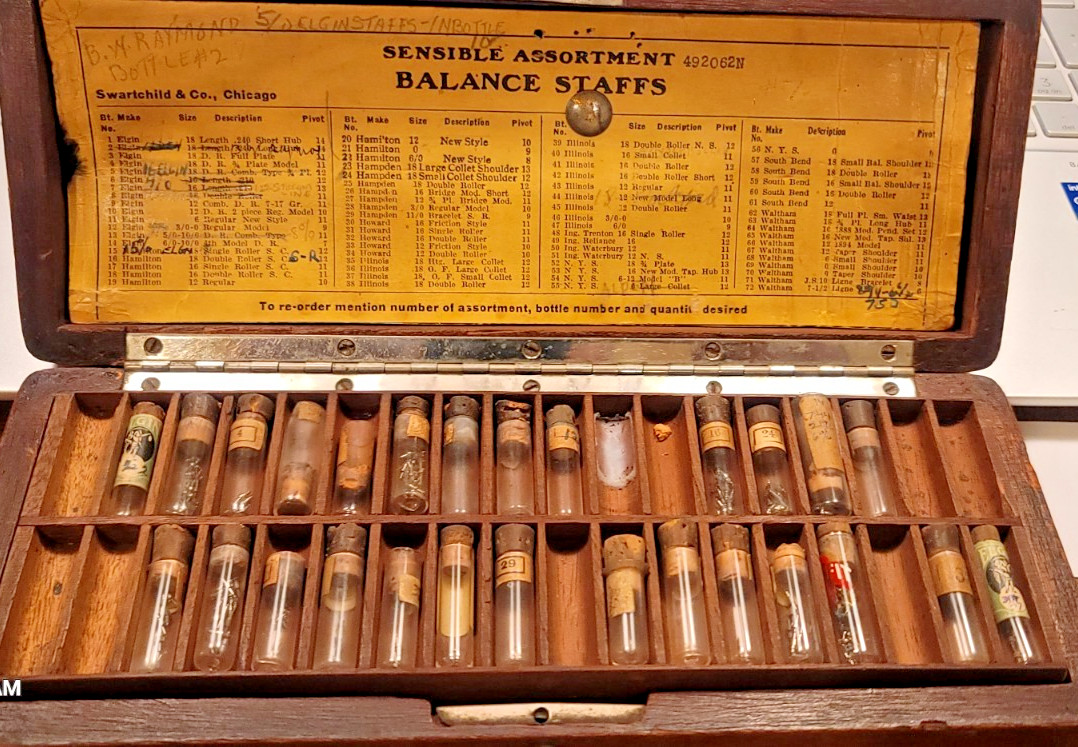 VINTAGE SWARTCHILD & CO. WATCHMAKERS REPAIR WATCH SCREWS SET 49062N VIALS & BOX VINTAGE SWARTCHILD & CO. WATCHMAKERS REPAIR WATCH SCREWS SET 49062N VIALS & BOX