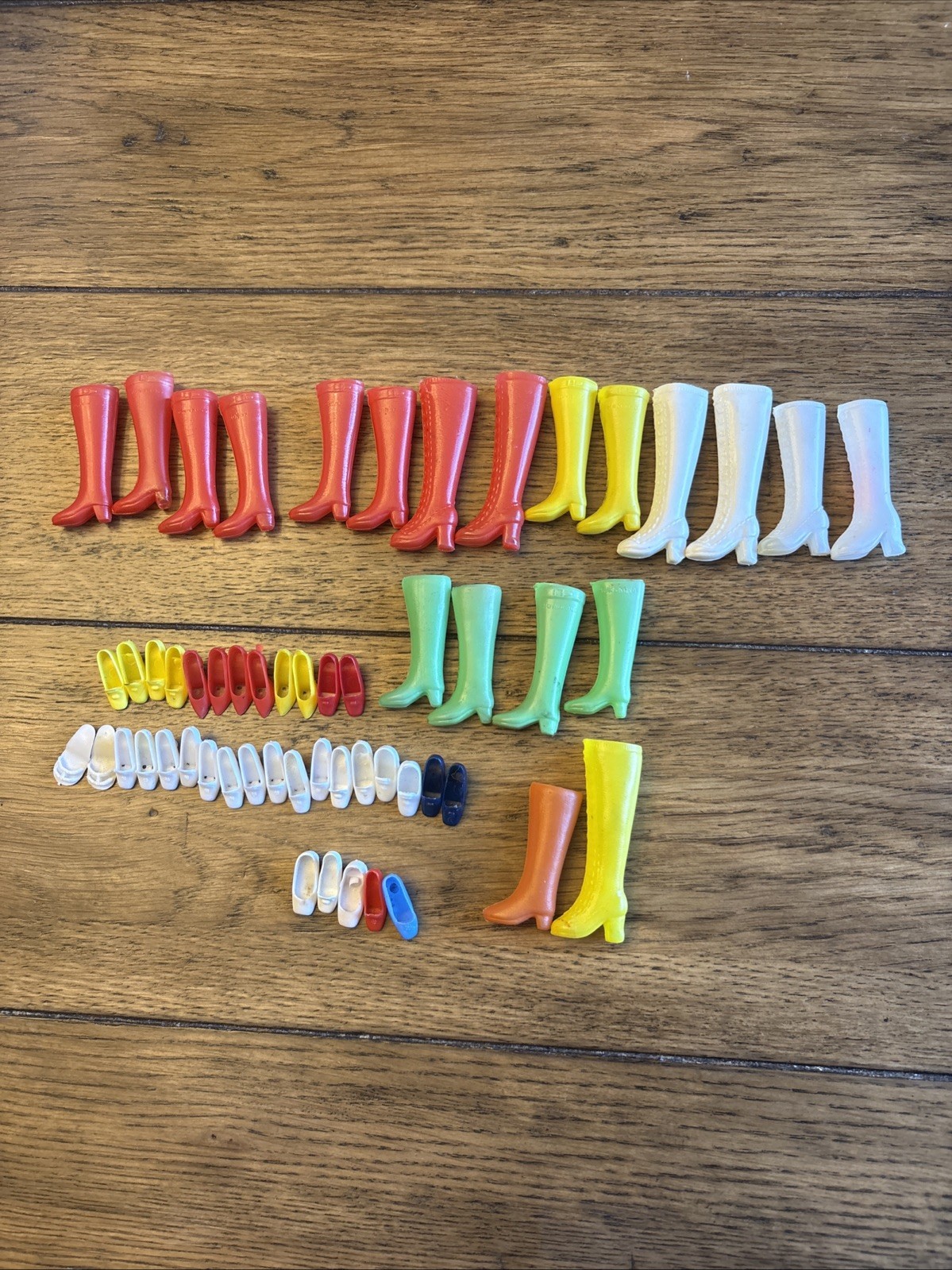 Vintage 1960’s And 70’s Barbie Shoes, Boots, Flats And Singles 24 Pairs