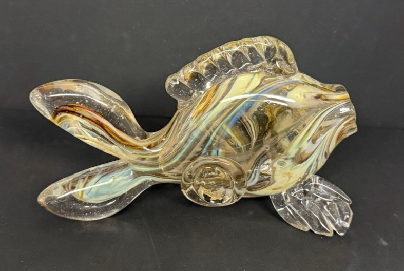 Marrowbone Glass Fish - Brown & Tan Stripes
