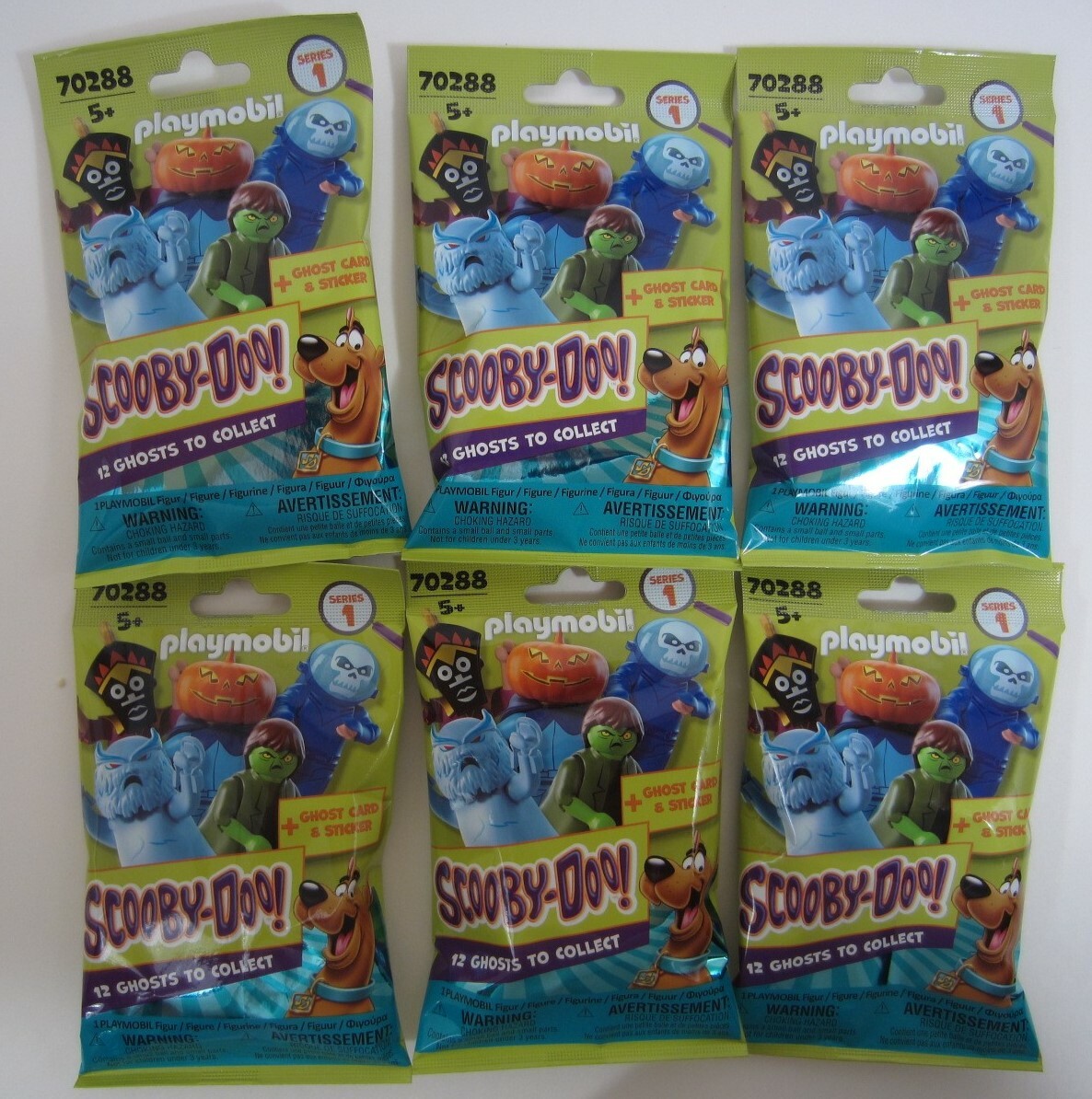 Lot of 6 - Playmobil Scooby-Doo Series 1 Ghosts Villians Series Sealed Bags