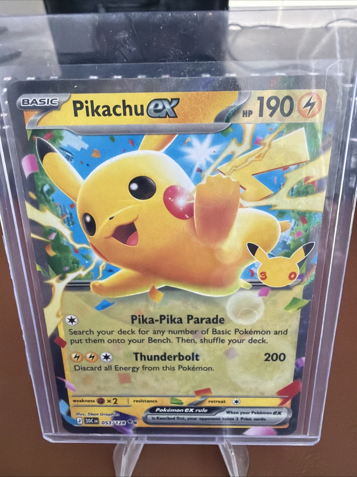 Pokémon 30th Celeb Pikachu ex 53/128 Pokémon 30th Celeb Pikachu ex 53/128