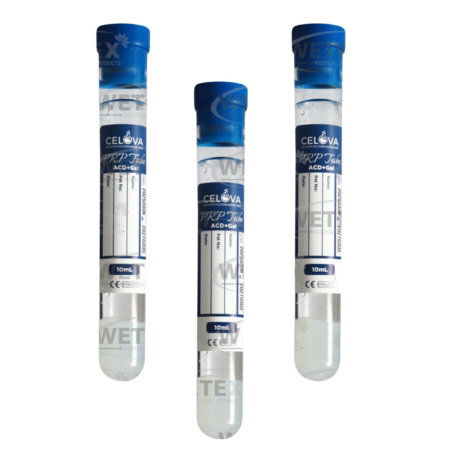 Platelet-Rich Plasma 10ML Glass Tubes ACD+Gel Separator (10 Tubes)