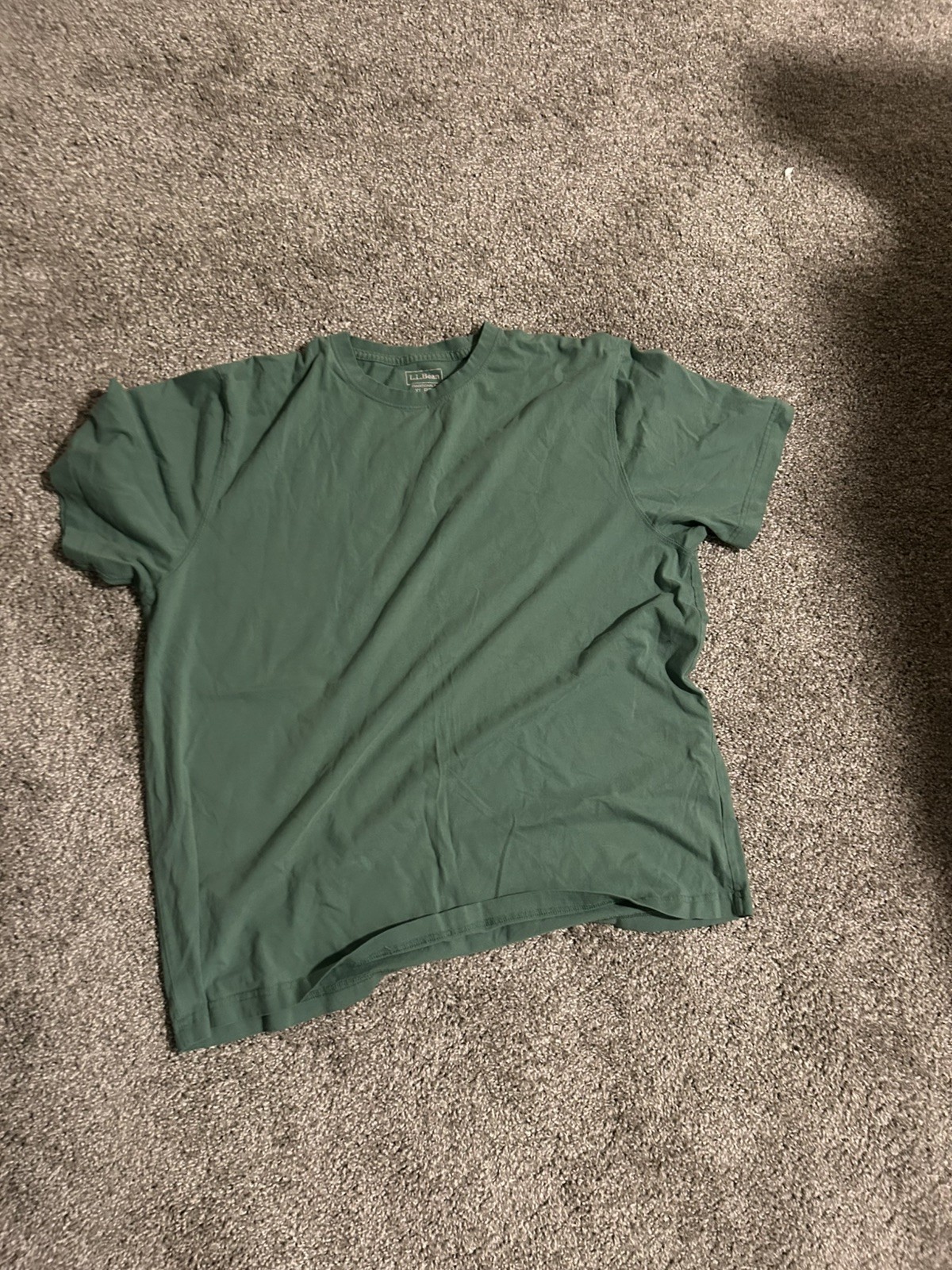 L.L.Bean Traditional Fit XL REG Green Cotton Crew Neck T Shirt Men