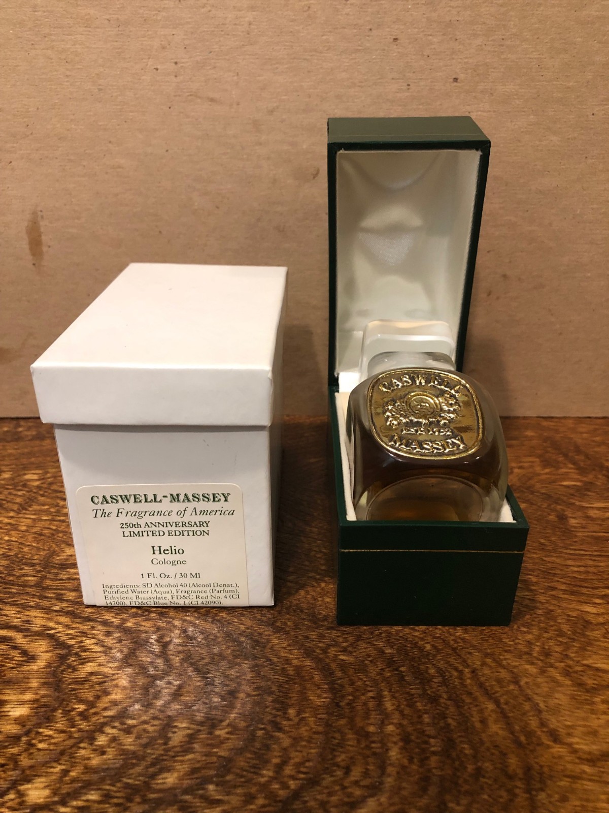 Caswell Massey-250th Anniversary Ed-Helio - New in Box Full Bottle COA #282/ 500 Caswell Massey-250th Anniversary Ed-Helio - New in Box Full Bottle COA #282/ 500