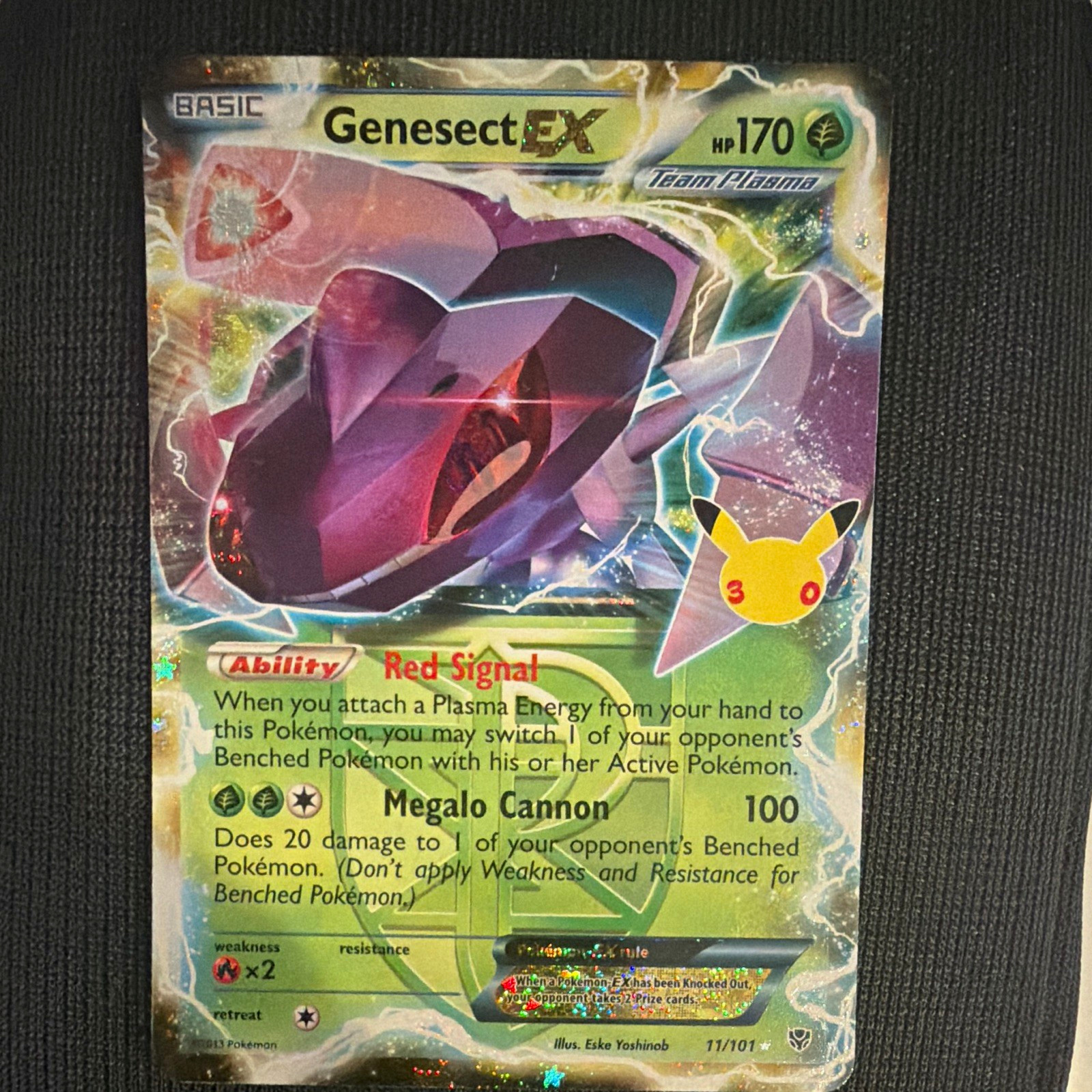 Pokemon Genesect EX 11/101 Plasma Blast Full Art Holo Ultra Rare Pokemon Genesect EX 11/101 Plasma Blast Full Art Holo Ultra Rare