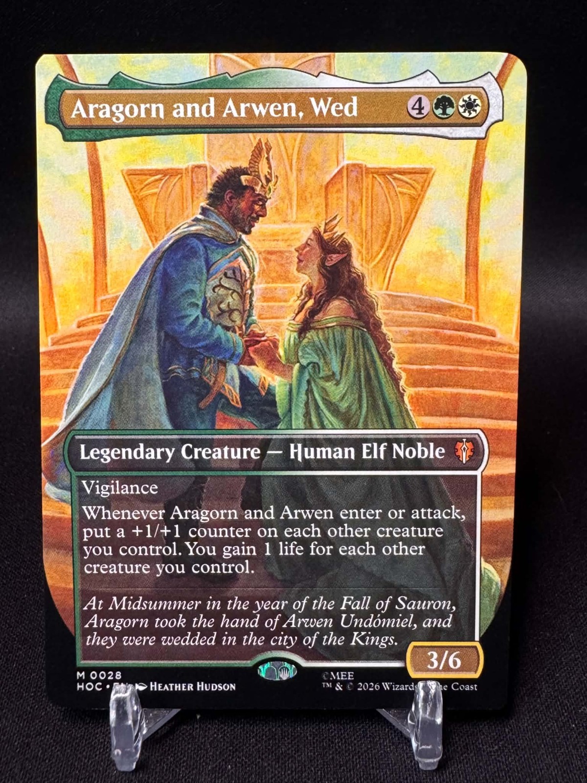 Aragorn and Arwen, Wed (Borderless) The Hobbit: Eternal-Legal Regular NM
