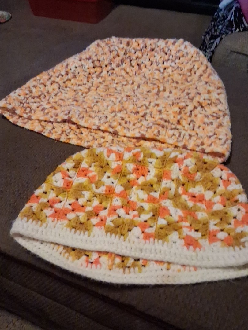 VTG Handmade Crocheted Bucket Style For Toasters/Pot Covers Beautiful Colors VTG Handmade Crocheted Bucket Style For Toasters/Pot Covers Beautiful Colors