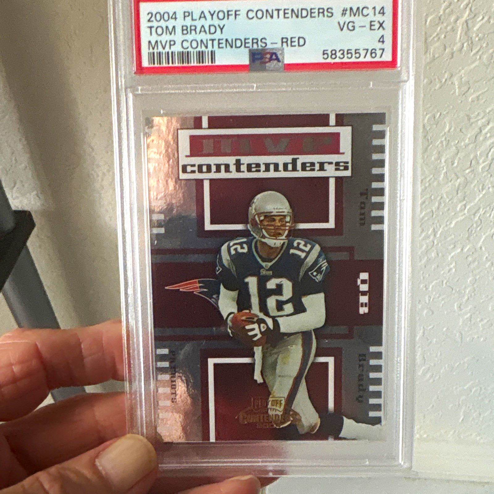 Donruss/Playoff 2004 Contenders Tom Brady MVP Contenders Red MC-14 /1250 PSA 4 Donruss/Playoff 2004 Contenders Tom Brady MVP Contenders Red MC-14 /1250 PSA 4