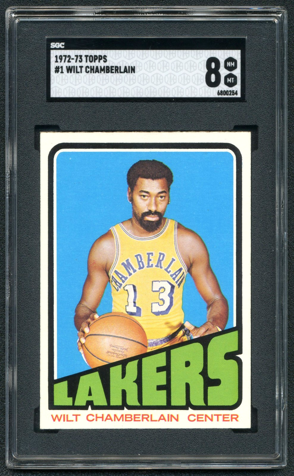 Wilt Chamberlain 1972-73 Topps #1 SGC 8 CENTERED Vintage Graded Basketball Card
