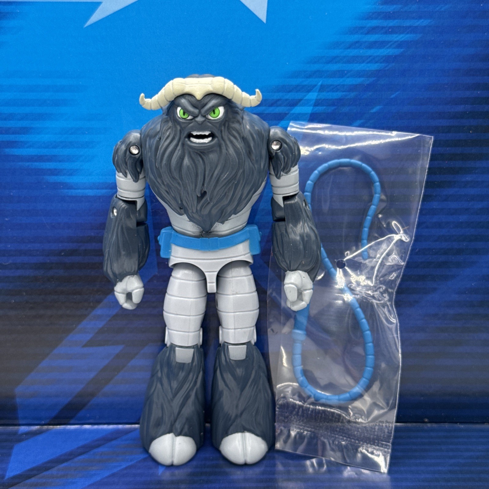 GI JOE SUPER 7 REACTION+ FATAL FLUFFY WITH WHIP 100% COMPLETE