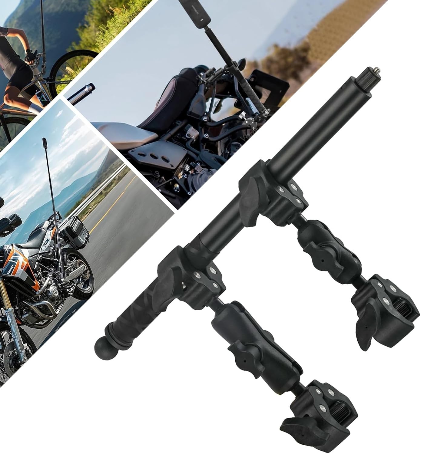 Motorcycle Bike Handlebar Clamp Mount for Insta360 X5 X4 X3 X2 X ONE 59.5\ Motorcycle Bike Handlebar Clamp Mount for Insta360 X5 X4 X3 X2 X ONE 59.5\