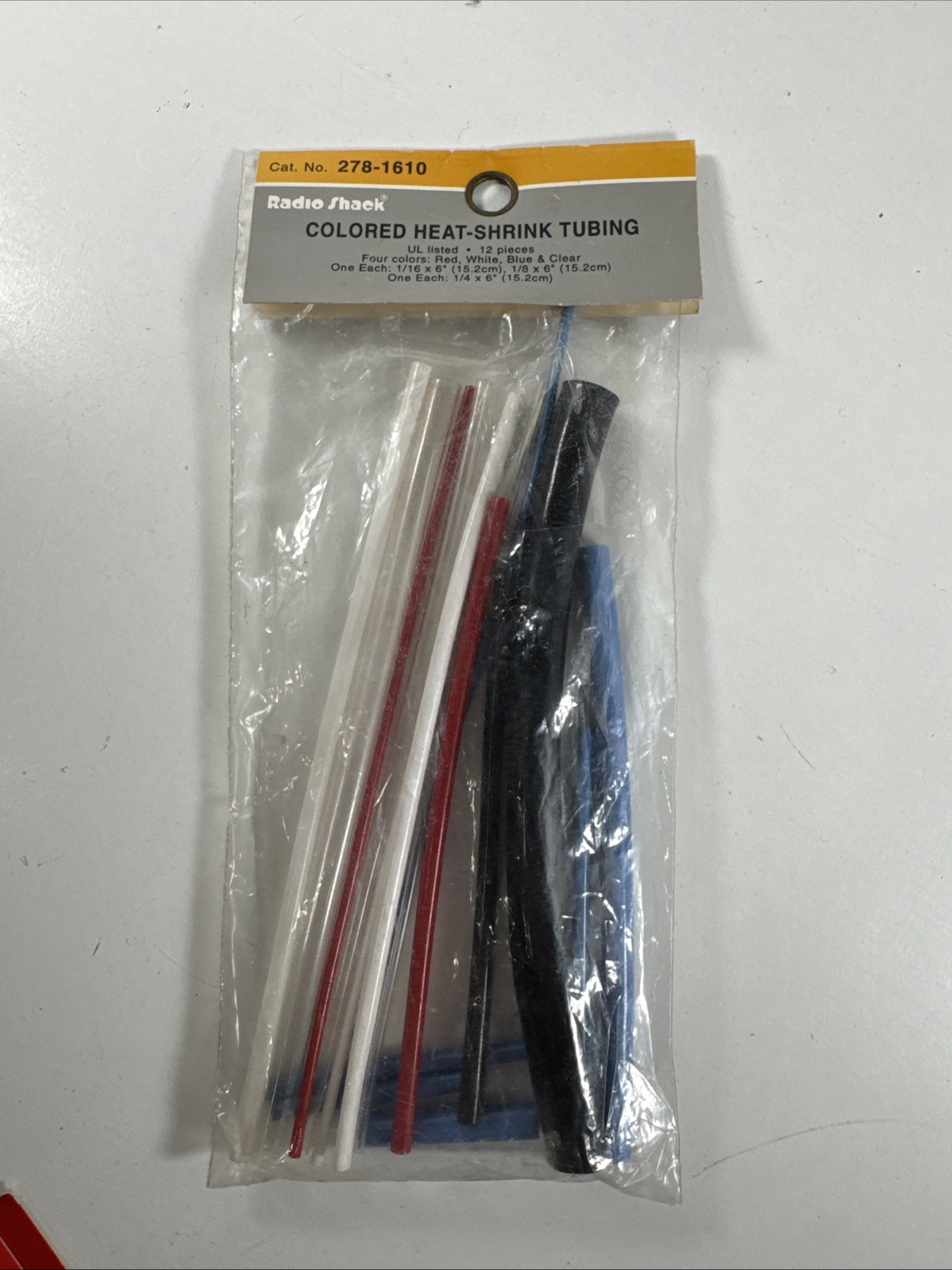 VINTAGE RadioShack 278-1627B Heat-Shrink Tubing Pkg of 12 READ VINTAGE RadioShack 278-1627B Heat-Shrink Tubing Pkg of 12 READ