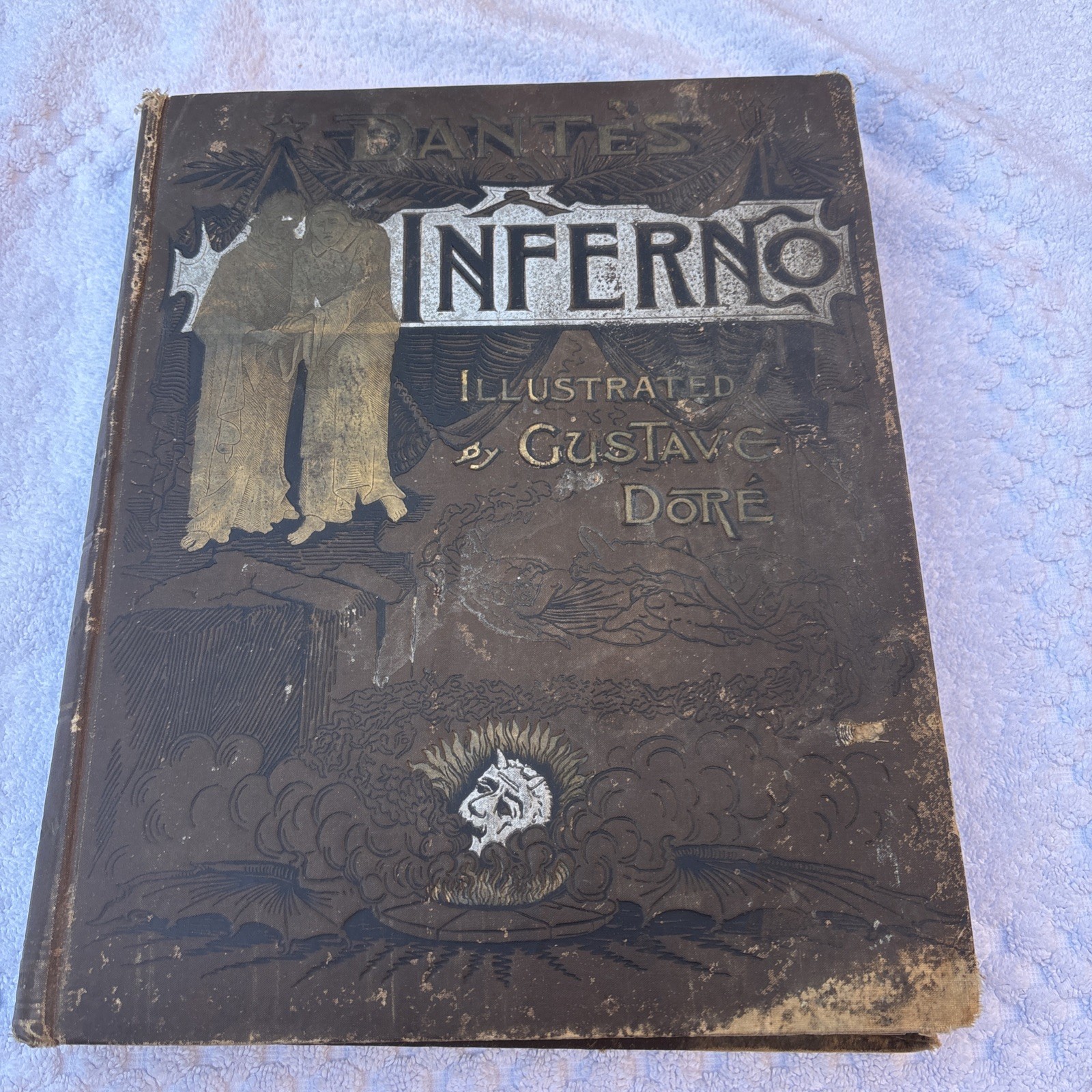 Antique 1890s Dante's Inferno Book Gustave Doré Illustrated Altemus Edition