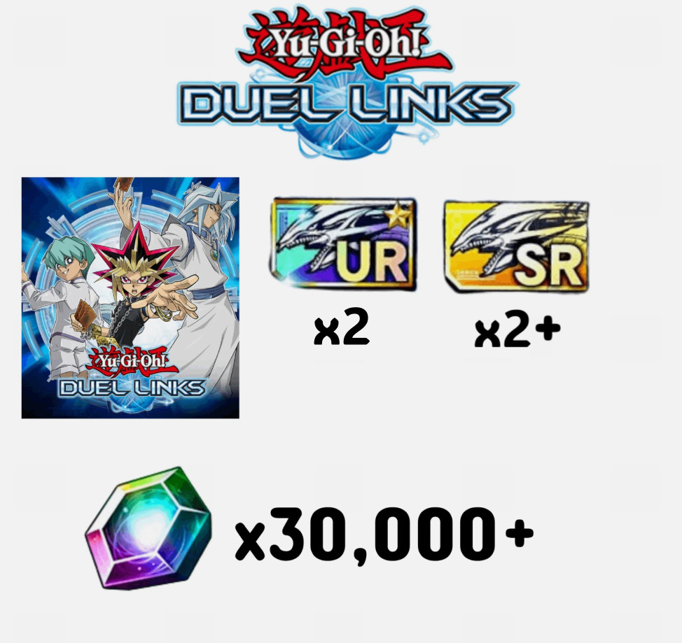 Yu Gi Oh Duel Links - 30000 Gems [ Global ] Yu-Gi-Oh Ac/c