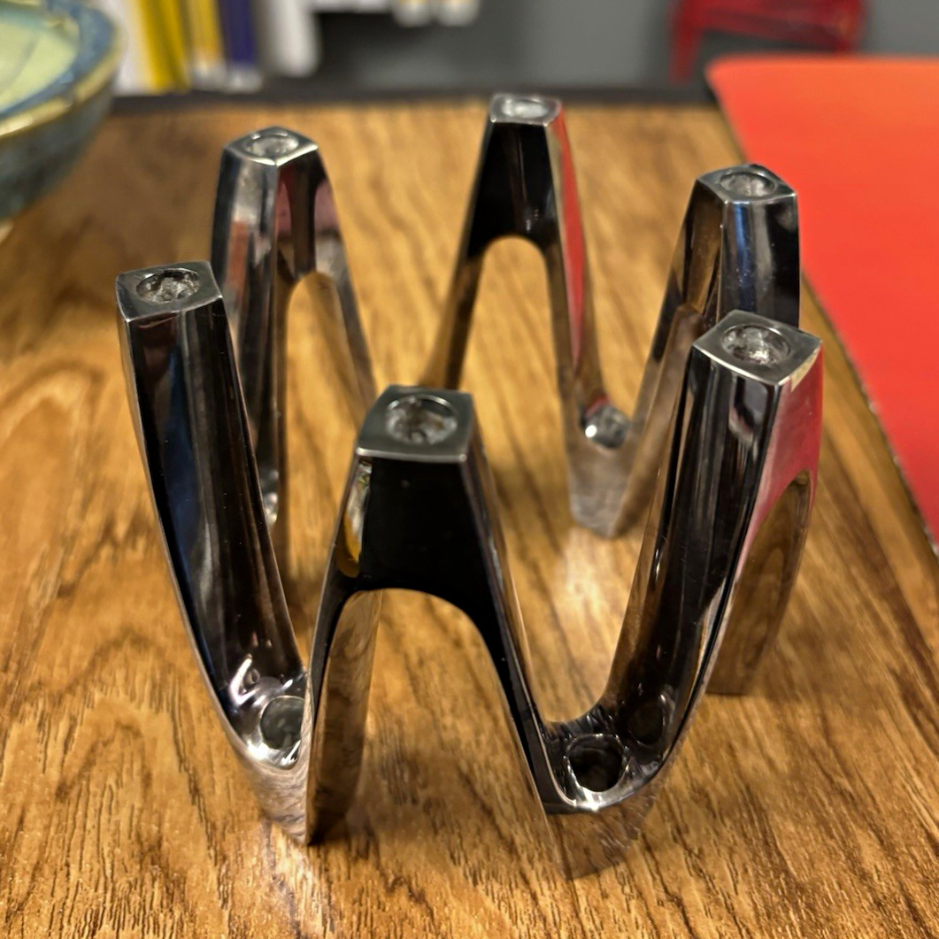 Vintage 1960s dansk crown candelabra by Jen’s quistgaard 12 light silver IHQ Vintage 1960s dansk crown candelabra by Jen’s quistgaard 12 light silver IHQ