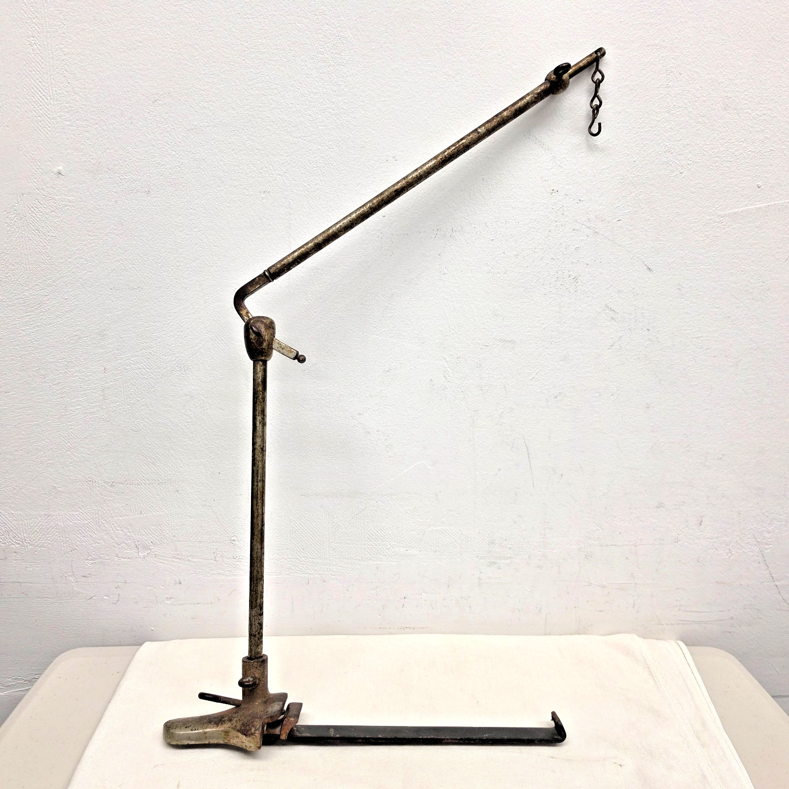 Antique Edison Horn Crane & Bracket for Cylinder Phonograph Early 1900s Columbia